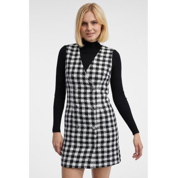 Rochie-sacou scurta cu model in carouri