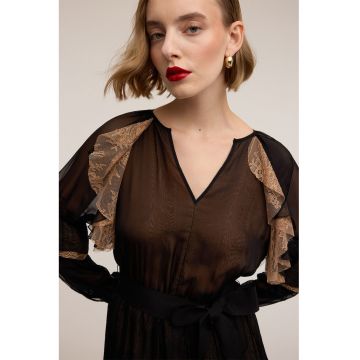 Rochie scurta cu volane