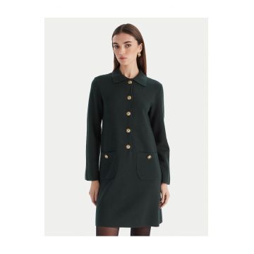 Rochie tricotata de dama  verde - fabricata din material de calitate