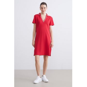 Rochie-tricou cu decolteu in V