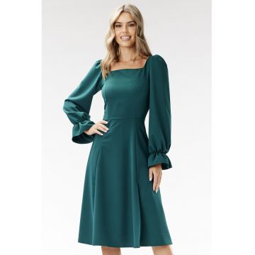 Midi Rochie Maneca lunga - Drept A695