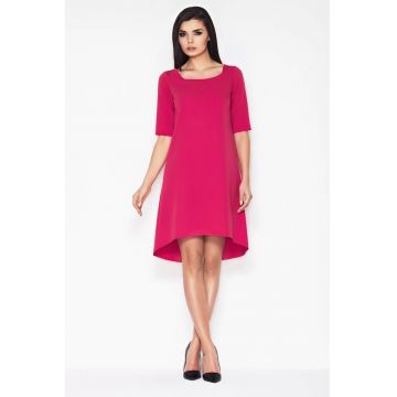 Rochie A056 -  Poliester/Viscoza - Roz