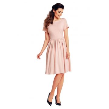 Rochie A141 -  Viscoza/Elastan - Roz pudrat