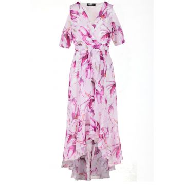 Rochie A508 -  Poliester - Roz