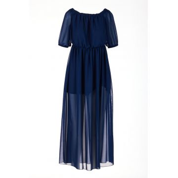 Rochie A515 -  Poliester - Bleumarin