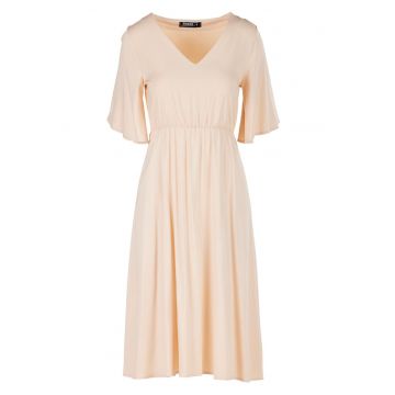 Rochie A518 -  Poliester - Bej