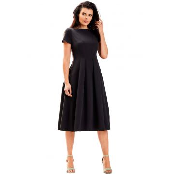 Rochie A569 -  Poliester/Elastan - Negru