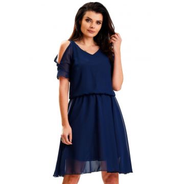 Rochie A572 -  Poliester - Bleumarin
