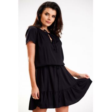 Rochie A575 -  Viscoza/Elastan - Negru