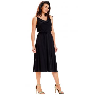Rochie A579 -  Viscoza/Poliester - Negru