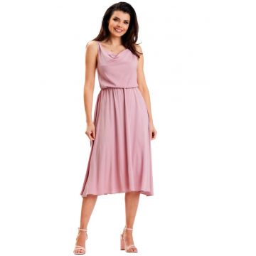 Rochie A579 -  Viscoza/Poliester - Roz