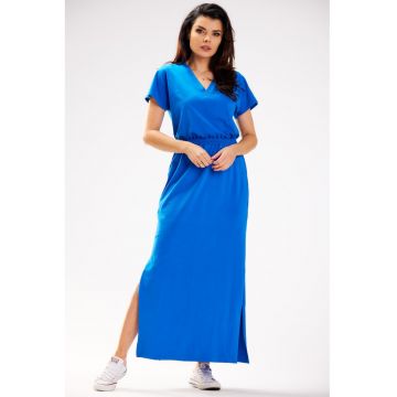 Rochie dama  Bumbac - M290 - Albastru -