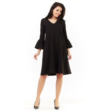 Rochie dama -  Bumbac - Negru - A207