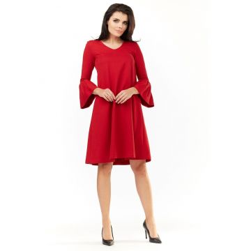 Rochie dama -  Bumbac - Rosu - A207