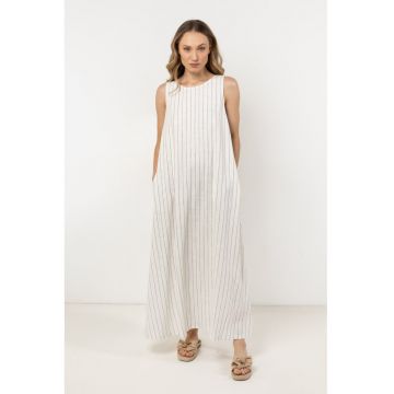 Rochie dama maxi  in/viscoza - crem