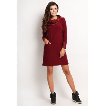 Rochie dama -  Poliester - Visiniu - A113