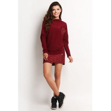 Rochie dama -  Poliester - Visiniu - A117