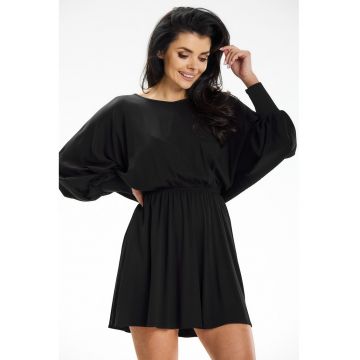 Rochie dama  viscoza - A640 - Neagra -