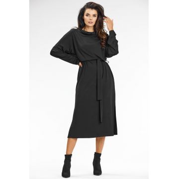 Rochie dama  viscoza - negru - A671