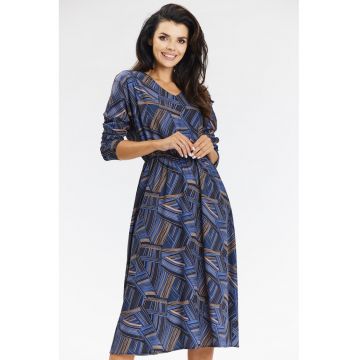 Rochie de dama  poliester - A666 - bleumarin-
