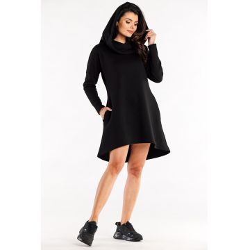 Rochie lejera cu buzunare si gluga