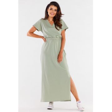 Rochie maxi cu insertie elastica