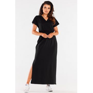Rochie maxi cu maneci scurte