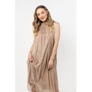Rochie midi  auriu - poliester/elastan