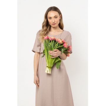 Rochie midi  bej - raion/nailon