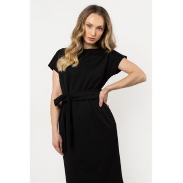 Rochie midi  poliester/elastan - negru