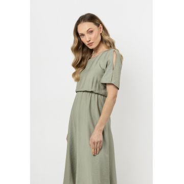 Rochie midi  verde - raion/nailon
