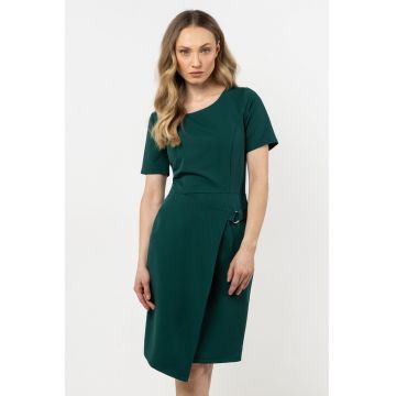 Rochie mini creion  verde sticla - poliester-elastan