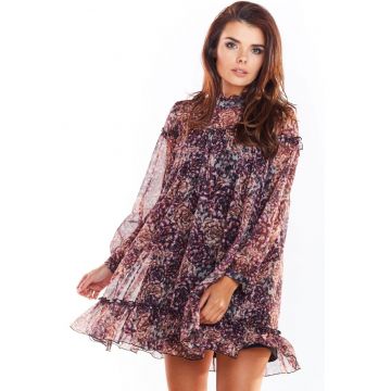 Rochie mini cu maneci lungi -  Poliester