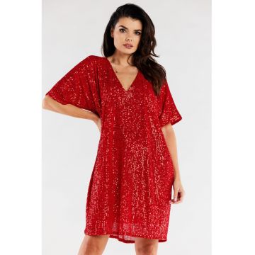 Rochie -  Poliester - Rosu