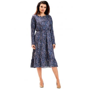 Sukienka A468 - Navy pattern -