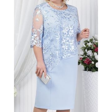 ROCHIE ELEGANTA VIRGINO albastru deschis