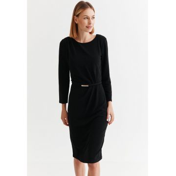 Rochie midi cu decolteu rotund