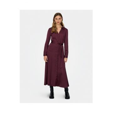 Rochie camasa dama  visiniu - fabricatie de calitate