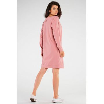 Rochie dama -  Bumbac/Lycra - Roz
