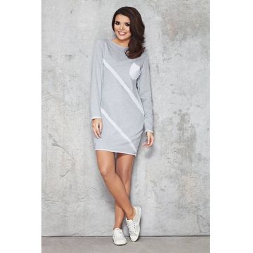 Rochie dama  Bumbac - M069 - Gri -