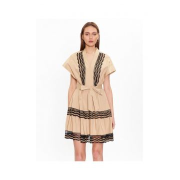 Rochie de vara  bej - dungi negre