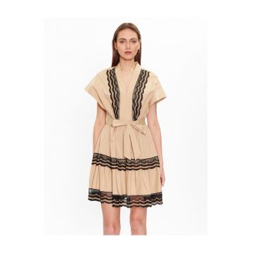 Rochie de vara  bej - dungi negre