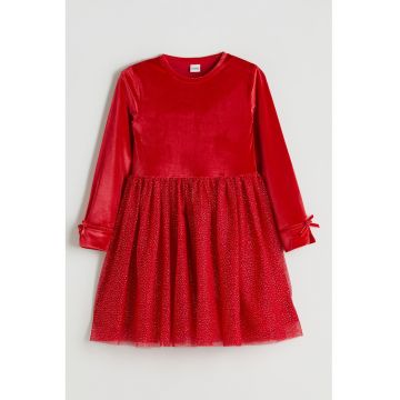 Rochie din tul cu pliuri