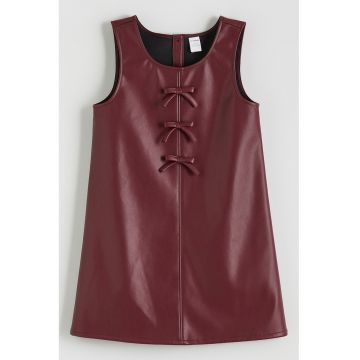 Rochie dreapta din piele ecologica