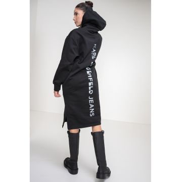 Rochie-hanorac din bumbac organic cu imprimeu logo pe partea din spate