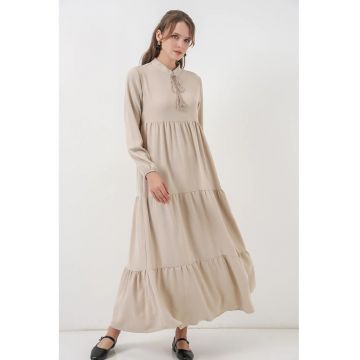 Rochie Maxi -  Bej - Textil