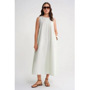 Rochie Maxi -  Relaxed Fit - Verde salvie - Textil
