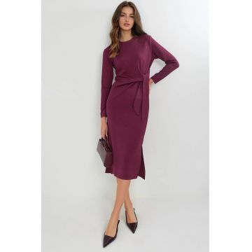 Rochie midi -  rosu - jerseu