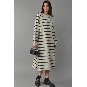 Rochie tricotata -  bej - tricot -