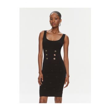 Rochie tricotata de dama  02879 A1LK - negru -